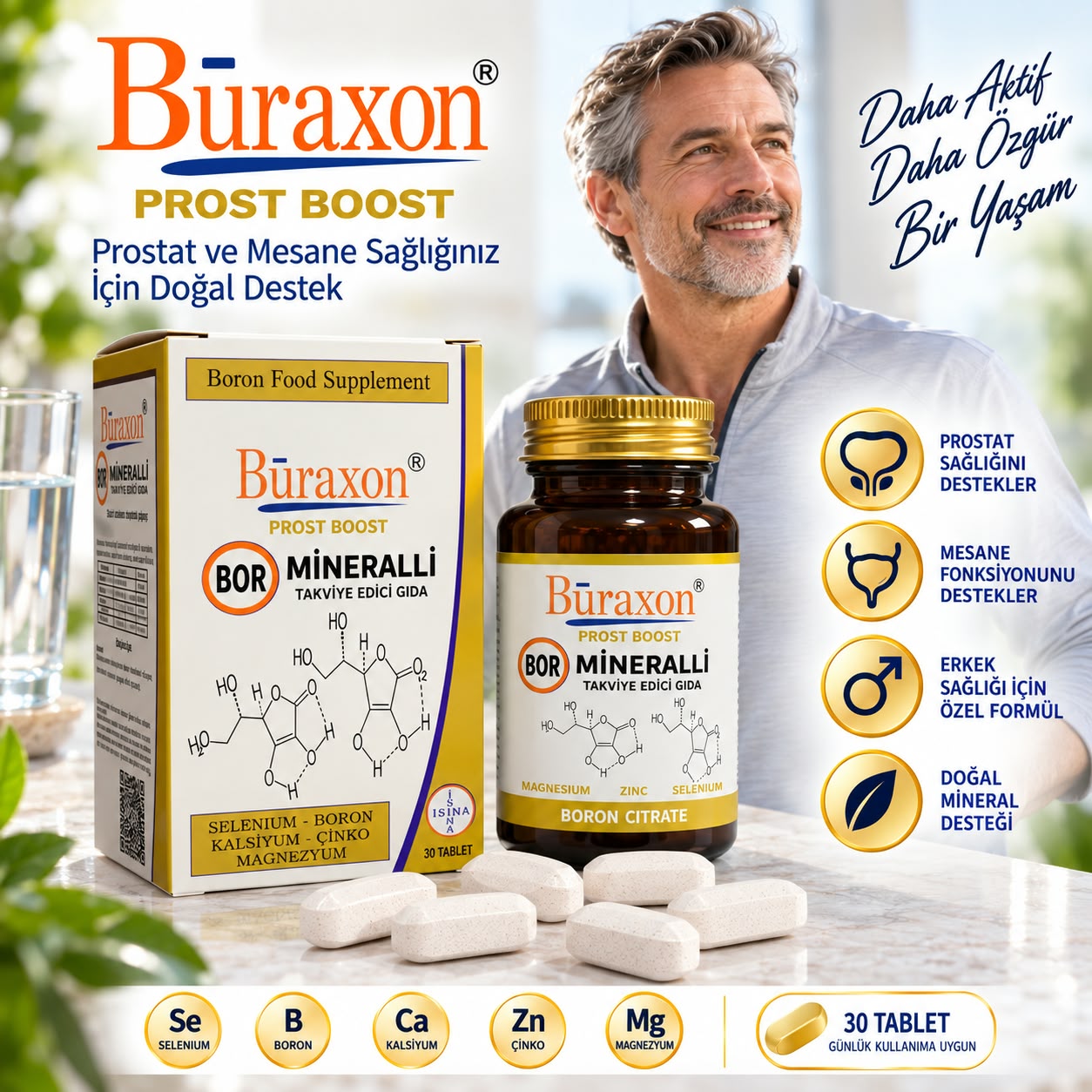BURAXON Prost Boost tablet şişesi
